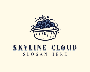 Blueberry Pie Dessert logo design