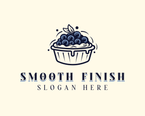 Blueberry Pie Dessert logo design