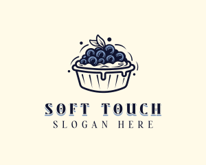 Blueberry Pie Dessert logo design