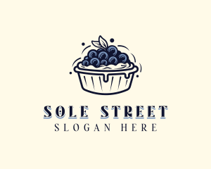 Blueberry Pie Dessert logo design