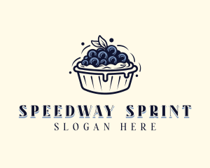 Blueberry Pie Dessert logo design