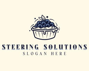 Blueberry Pie Dessert logo design