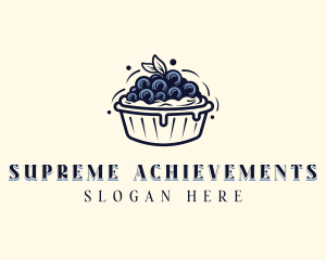 Blueberry Pie Dessert logo design