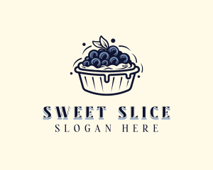 Blueberry Pie Dessert logo design