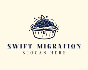 Blueberry Pie Dessert logo design