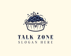 Blueberry Pie Dessert logo design