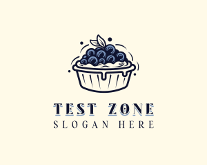 Blueberry Pie Dessert logo design