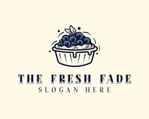 Blueberry Pie Dessert logo design