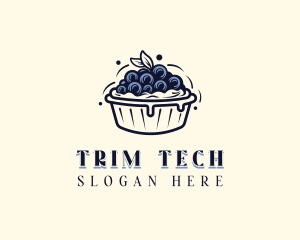 Blueberry Pie Dessert logo design