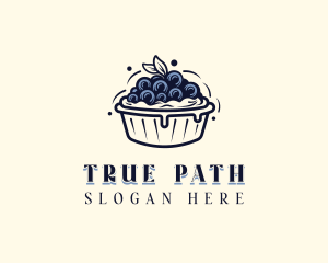 Blueberry Pie Dessert logo design