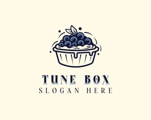 Blueberry Pie Dessert logo design