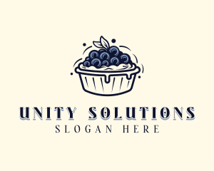 Blueberry Pie Dessert logo design