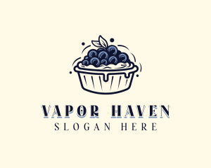 Blueberry Pie Dessert logo design