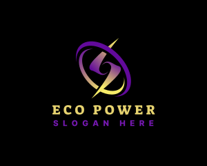 Electric Thunderbolt Power logo design