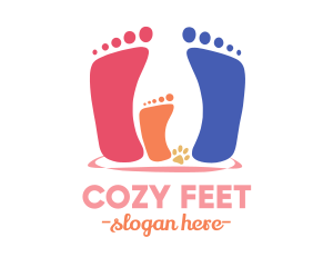 Family Footprint Counseling  logo design