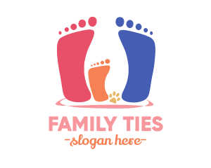 Family Footprint Counseling  logo design