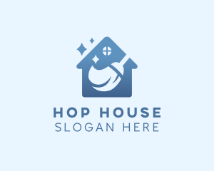 House Sparkle Sweeping logo design