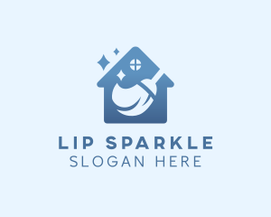 House Sparkle Sweeping logo design