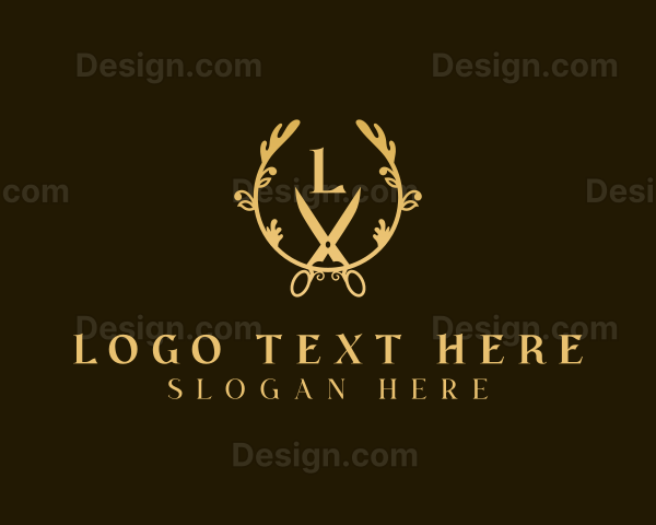 Elegant Craftsman Scissors Logo