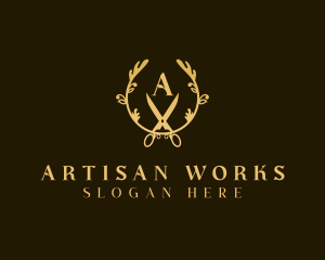 Elegant Craftsman Scissors logo