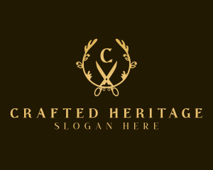Elegant Craftsman Scissors logo