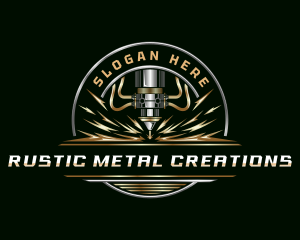 Laser Metalwork Machine logo design