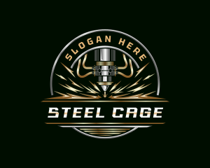 Laser Metalwork Machine logo design