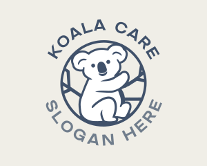 Koala Bear Circle logo design