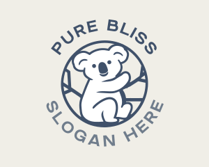 Koala Bear Circle logo design