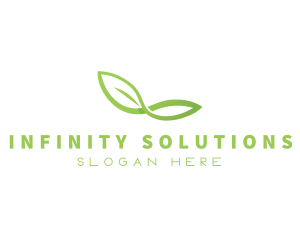 Herbal Leaf Infinity logo design