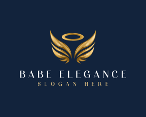 Elegant Angel Wing logo design