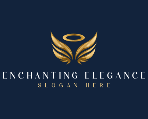 Elegant Angel Wing logo design