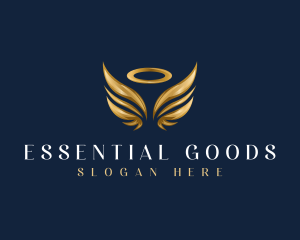 Elegant Angel Wing logo design