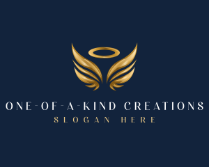 Elegant Angel Wing logo design