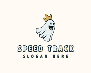 Crown Ghost Spooky Logo