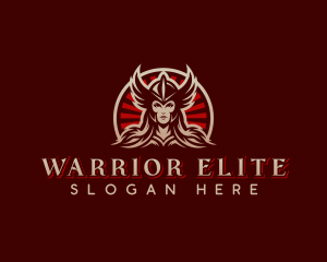 Warrior Hero Valkyrie logo design