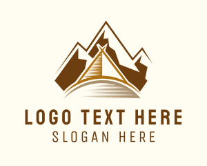 Outdoor Mountain Tent Camping Logo