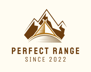 Outdoor Mountain Tent Camping logo design