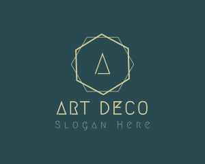 Simple Minimal Art Deco logo design