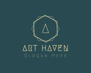 Simple Minimal Art Deco logo design