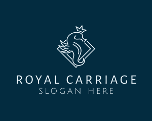 Royal Seahorse Crown logo design