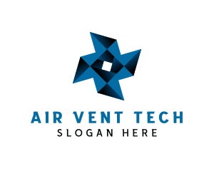 Cooling Air Conditioning Turbine logo design