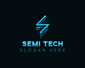 Digital Tech Letter S logo design