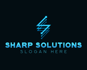 Digital Tech Letter S logo design