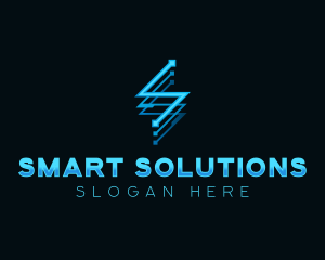 Digital Tech Letter S logo design