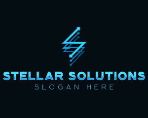 Digital Tech Letter S logo design