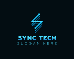 Digital Tech Letter S logo design