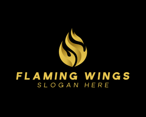 Gold Blaze Fire logo design