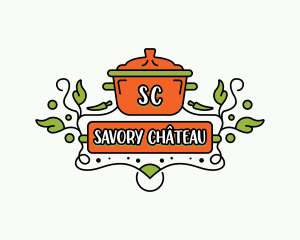 Cooking Pot Restaurant logo design