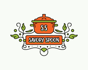 Cooking Pot Restaurant logo design